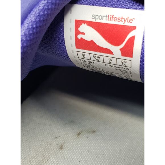 Puma Sport Lifestyle Roma Purple Low Top Kids Shoes Sneakers Size 6 - Picture 9 of 10